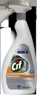 detergente professionale spray CIF Forno e Grill 750 ml per rimozione grasso e incrostazioni da cucine professionali
