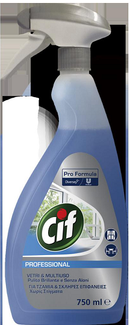 flacone spray CIF vetro multiuso 750 ml per la pulizia di vetri, specchi e superfici lucide senza aloni