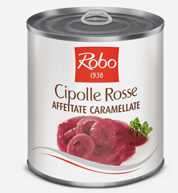 Cipolle Rosse Caramellate 800g Robo – Cipolle rosse caramellate per un tocco dolce e salato nelle tue ricette.