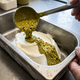 Arabeschi Pistacchio Crystal PreGel 3kg: dosaggio per vaschetta, resa e costo della variegatura