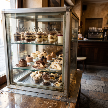 Come vendere dolci al cucchiaio e monoporzioni alla crema al banco: sei gusti da una base e la vetrina che non butta niente