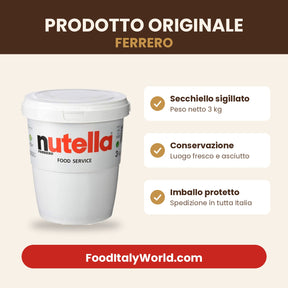 Nutella Ferrero 3 kg prodotto originale, spedizione in tutta Italia