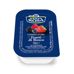 Vaschette monoporzione 20g confettura frutti di bosco Santa Rosa confezione da 100 pezzi
