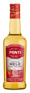 Aceto di vino bianco Ponti 1lt, confezione da 12pz, perfetto per salse e condimenti delicati.