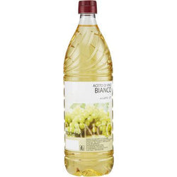 Aceto di vino bianco 12 bottiglie da 1lt, ideale per cucinare e preparare salse leggere.