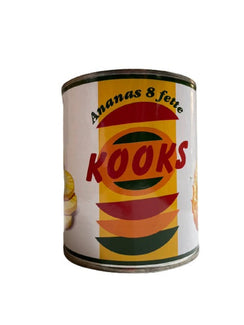 Fette di ananas sciroppate 10 fette, perfette per dessert e piatti tropicali.