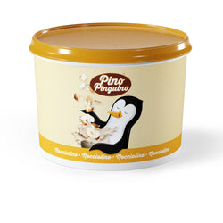 Crema variegata Arabeschi Pinopinguino Nocciolino 3 kg – cacao e nocciole croccanti per gelateria artigianale