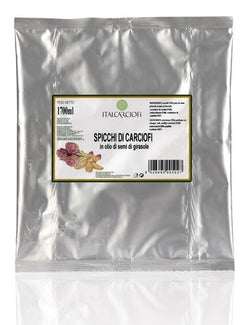 Carciofi Spicchi in Olio per Pizza 1700g Robo – Spicchi di carciofi in olio, ideali come topping per pizze gourmet e piatti salati.