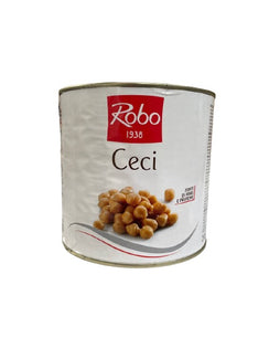 Ceci al Naturale in Latta 2500g Robo – Ceci freschi e naturali, pronti per zuppe, insalate e piatti vegani.