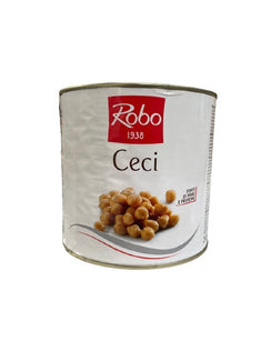 Ceci al Naturale in Latta 2500g Robo – Ceci freschi e naturali, pronti per zuppe, insalate e piatti vegani.