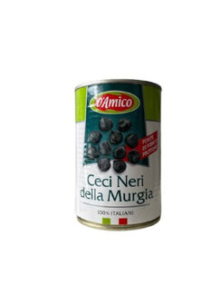 Ceci Neri della Murgia 400g Latta – Ceci neri pregiati provenienti dalla Murgia, perfetti per piatti tipici e leggeri.