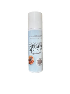 Colore Argento Perlato Bomboletta Spray 250ml – Spray argento perlato per decorare dolci e torte con un tocco elegante.