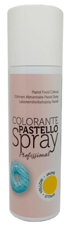 Colore Giallo Pastello Bomboletta Spray Azofree 250ml – Spray giallo pastello senza azoto per arricchire dolci e torte.
