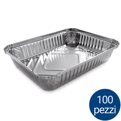 contenitore alluminio 4 porzioni R29L, contenitore alluminio R29L+CR29L, vaschetta alluminio 4 porzioni con coperchio, contenitore alluminio forno 4 porzioni, contenitore alluminio catering 4 porzioni