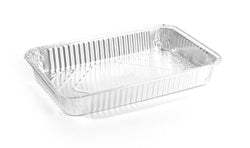 Contenitore Alluminio+Copertura 6 Porzioni R12 25pz – Contenitore in alluminio con coperchio per 6 porzioni, ideale per catering.