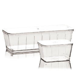 Contenitore Cassata 10 Porzioni+Copertura Trasparente 1330cc 25pz – Contenitore per cassata con copertura trasparente, 10 porzioni.