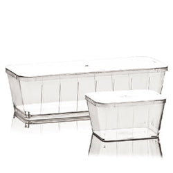 Contenitore Cassata 10 Porzioni+Copertura Trasparente 1330cc 25pz – Contenitore per cassata con copertura trasparente, 10 porzioni.