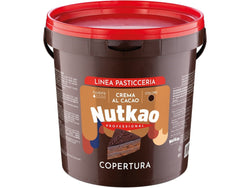 Copertura Nutkao Cacao 25% – Secchiello da 6 kg – crema per glassatura, rivestimento e farcitura in pasticceria e gelateria professionale