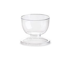 Coppa Daniela+Copertura 115cc 100pz – Coppa trasparente con copertura per dolci e finger food, pratica e funzionale.