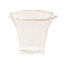 Coppa Luna 130cc Trasparente 50pz – Coppa trasparente per dessert o aperitivi, elegante e raffinata.