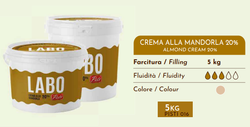 Crema alla mandorla 20% con pezzi di mandorla 5kg Nutkao – crema spalmabile per pasticceria, gelato, farciture e dessert