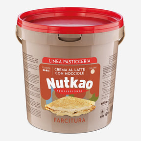 Crema spalmabile professionale Nutkao al latte e nocciola 12% Bonito 6KG per pasticcerie, forni, bar e uso Horeca
