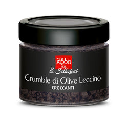 Crumble di olive leccino croccanti ROBO 100g in vetro – topping gourmet per piatti salati