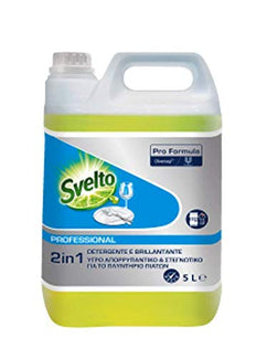 Detergente brillantante lavastoviglie Svelto 5 litri – uso professionale per stoviglie brillanti senza aloni

