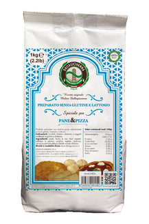 Farina Senza Glutine e Lattosio Pane e Pizza 1kg – Farina senza glutine e lattosio, ideale per preparare pane e pizza senza allergeni.