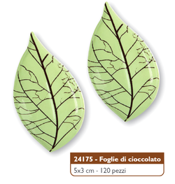 Foglie di cioccolato Floreal – decorazioni foglia 5x3 cm per torte e dessert