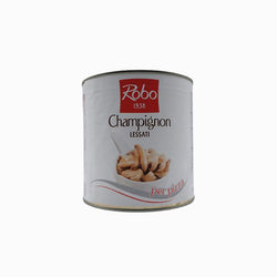 Funghi Champignon Tagliati Naturale 2400g Latta Robo – Funghi champignon tagliati, ideali per risotti e contorni.