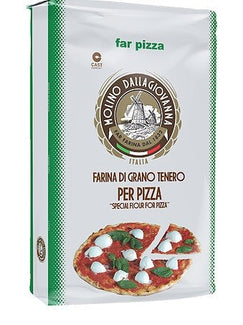 Far Pizza Verde "0" W340/350 25kg – Farina verde per pizza con un W340/350, ideale per una pizza croccante e digeribile.