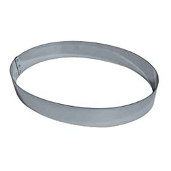 Stampo Ovale in Acciaio Inox Martellato - Ø 22cm H 5cm