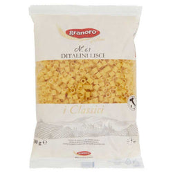 Pasta Ditalini Lisci n.61 Granoro – confezione da 24 x 500g – ideale per minestre, zuppe, pasta e fagioli, pasti per bambini