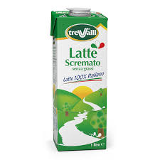 Latte UHT Scremato Tre Valli 1L (Confezione da 12 Litri)