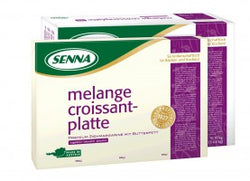 Confezione professionale Melange Universal 12% Cake Senna 4x2,5kg, grasso misto con burro per pasticceria su sfondo neutro