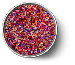 Mix di frutta disidratata e petali di fiori edibili in confezione da 50 grammi per decorazioni dolci e salate