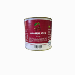Amarene ciliegie per gelateria e pasticceria, 18/20, confezione da 3.2kg, per dolci e gelati.