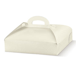 Porta Paste 240mm x 170mm x 60mm Pelle Bianca 20pz – Confezione di scatole eleganti in pelle bianca per conservare le paste.