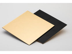 Vassoio Sottotorta Quadrato Oro/Nero Artigiancarta 26x26cm - 10kg