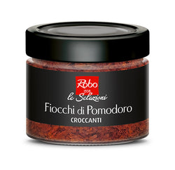 Fiocchi di pomodoro croccanti ROBO 80g in vetro – decorazione gourmet per pizze, pasta e piatti creativi