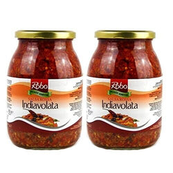 salsa piccante indiavolata rossa Robo 980g a base di peperoni e peperoncino, condimento per pasta, carne e bruschette