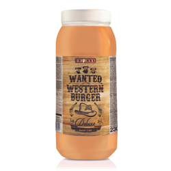 Salsa Wanted Western Burger Deluxe Tank 2100g, salsa cremosa e saporita per hamburger, panini e piatti di carne, con note affumicate e piccanti