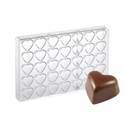 STAMPO CIOCCOLATO POLICARBONATO PRALINE CUORE CLASSICO