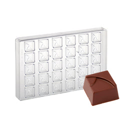 Stampo Praline in Policarbonato Martellato - Quadrate Geometriche