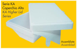 Termoscatola KA450CA Medac da 350g, confezione da 50 pezzi, contenitore termico professionale per gelato, ideale per trasporto e asporto di prodotti freddi, colore bianco, uso horeca.