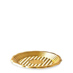 Vassoio monouso oro Gold.Age diametro 22 cm – confezione da 125 pezzi per pasticceria e catering professionale