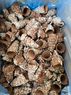 Cannoli sfoglia cacao mignon 65mm, 120 pezzi, per dolci farciti