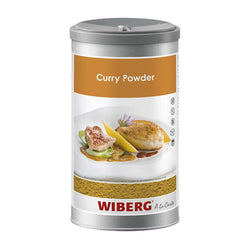 Aroma di curry powder misc. 560g Wiberg, spezia versatile e di alta qualità, ideale per ristoranti, pizzerie, e gelaterie. Perfetto per preparazioni salate e dolci, con un sapore ricco e autentico, confezione da 560g.