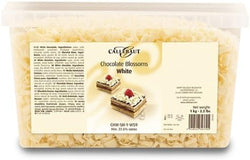Riccioli di cioccolato bianco Blossom Modecor per decorazione di torte e dessert